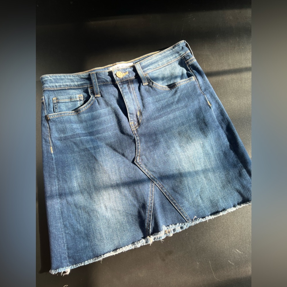 Flying Monkey High Rise Blue Wash  Denim Skirt Size 26 EUC